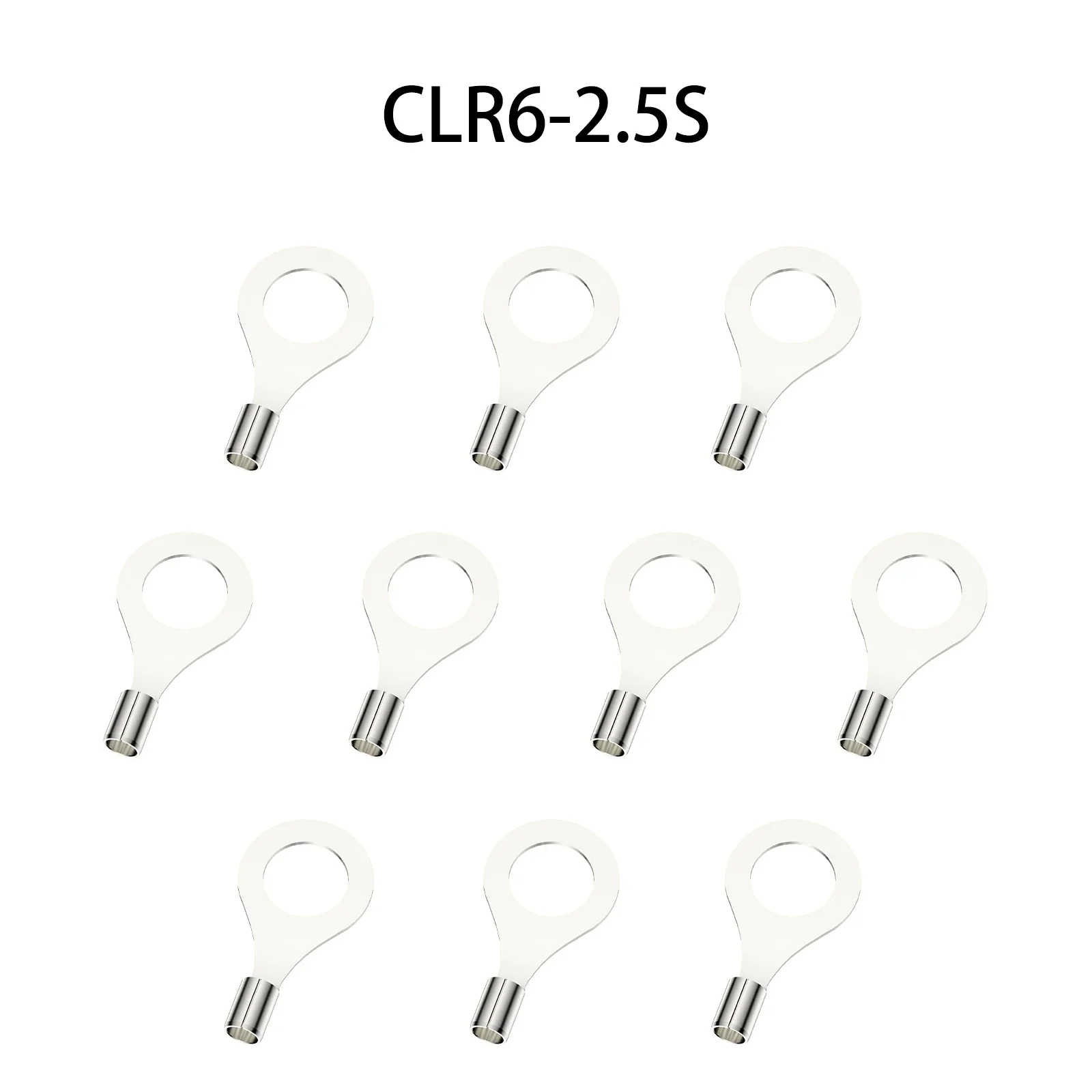 10 قطعة محطات تجعيد حلقة سلك كهربائي موصل غير معزول مستدير النحاس النقي الفضة مطلي الطويق العروات كابل الحذاء