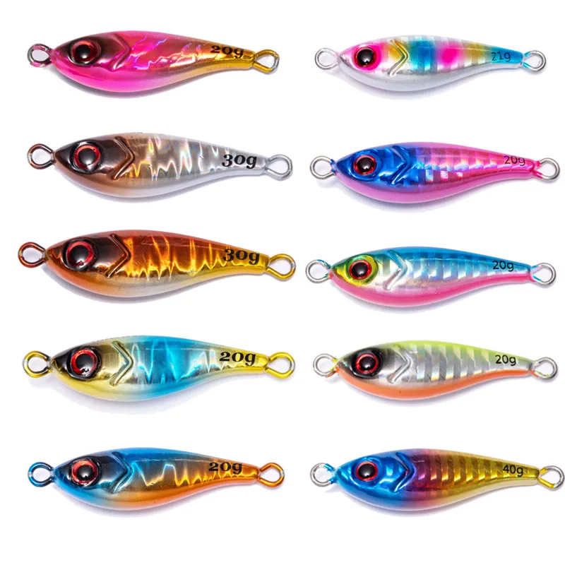 2021 Metal Spoon Jigs Carp Fishing Lure 20g 30g 40g 60g Crankbait Jig Spoons Trolling Hard Wobbler Bait Sea Fishing Lures Pesca