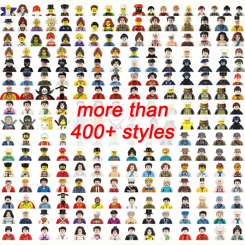 Figurines miniatures de famille, blocs de construction 3D, travailleurs de la ville, pompiers, médecins, poupées, briques de police, jouets éducatifs pour enfants, cadeau de Noël