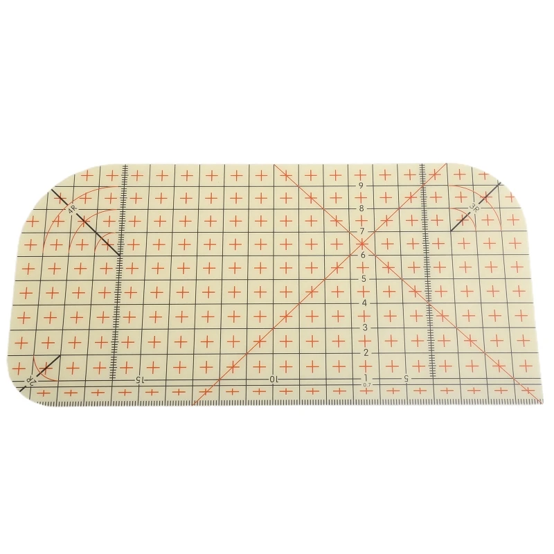 Professional Ironing Ruler Yellow Patchwork Ruler for DIY Art Crafts 20cm Length J60A