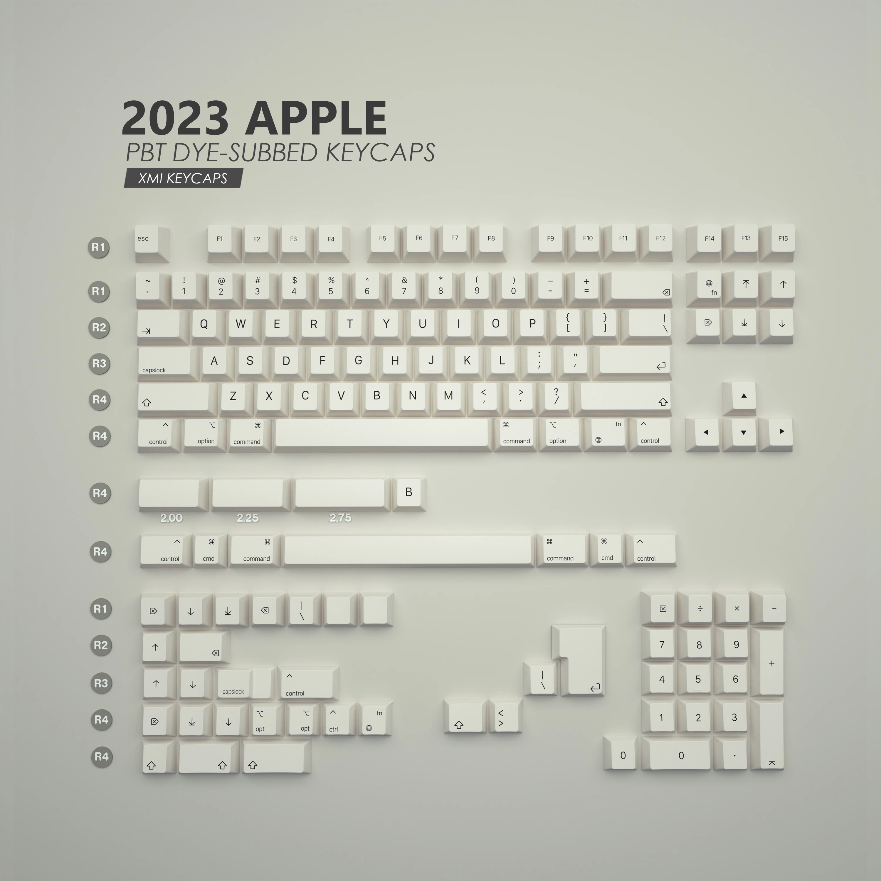 

XMI Mechanical Keyboard For Apple Character Keycaps For MacOS Cherry Profile L9 U9 WS1 Vintage DIY