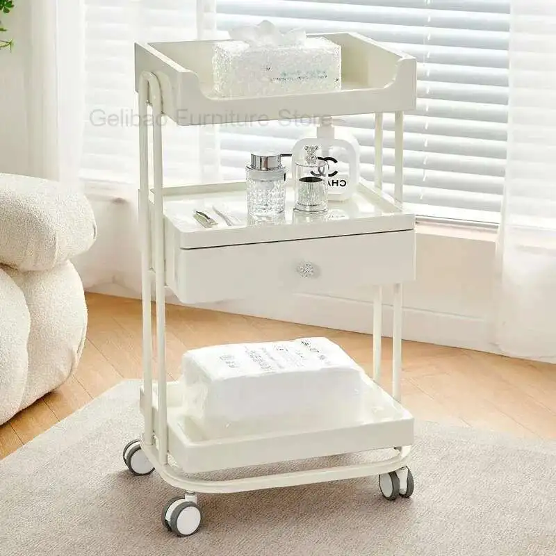 

Professional Household Trolley Beauty Salon Mobile Cart Hairdressing Auxiliary Manicure Support Rolling Furniture Aesthetic Car