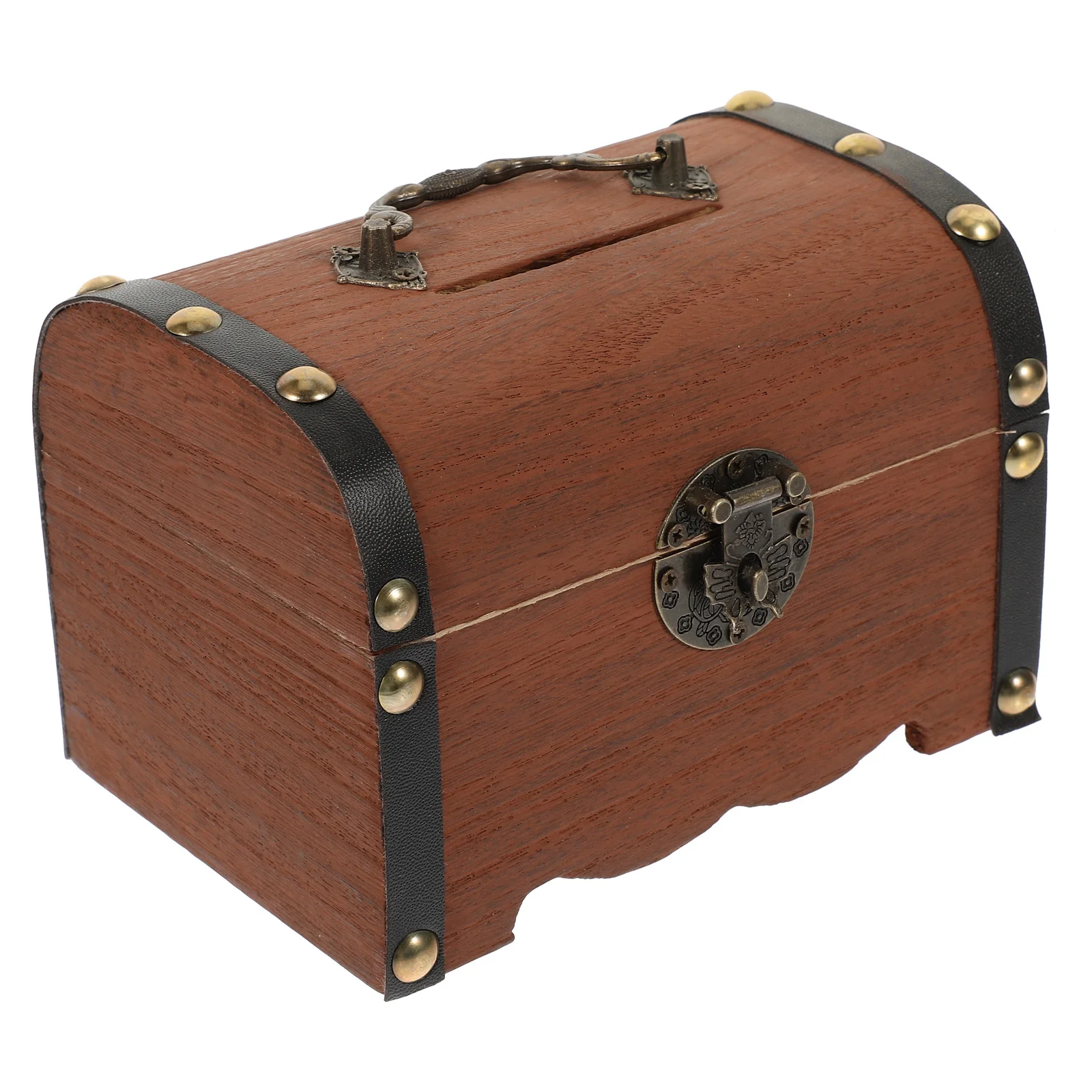 Wooden Kids Coin Bank Piggy Bank Fine Texture Money Jar Savings Box Decorative Home Storage Box Retro Wooden Money Jar