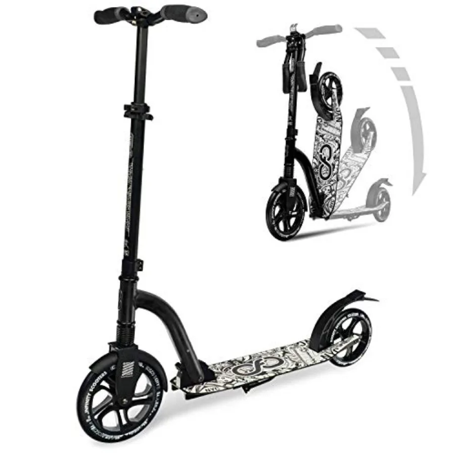 

Foldable Kick Scooter for Adults Teens with Carrying Strap Fast Folding Adjustable Handlebars Lightweight New York City Scooter