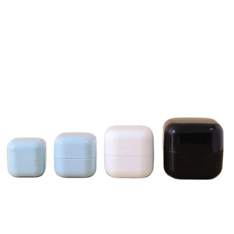 Cosmetic Eye Cream Jars Harir Wax Pots Screw Lid 20g 30g 50g 100g Empty Plastic Boxes Shiny Black White Blue Makeup Container