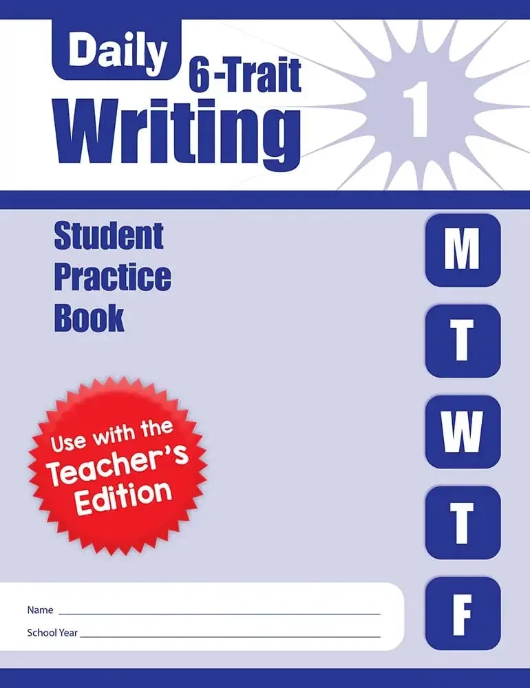 Evan-Moor Daily 6-Trait Writing Grade 1 SE Workbook,aged 5 6 7 8, English book 9781609633363