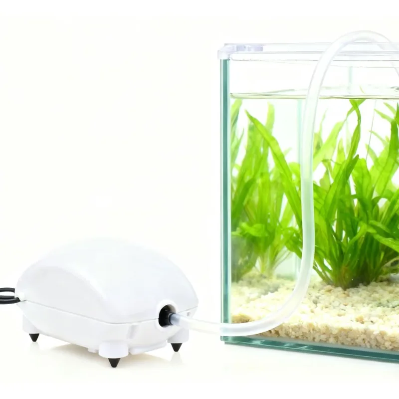 Silent 110V/220V Plastic Fish Tank Air Pump Rectangular Oxygen Booster Machine for Living Room Use Boxed