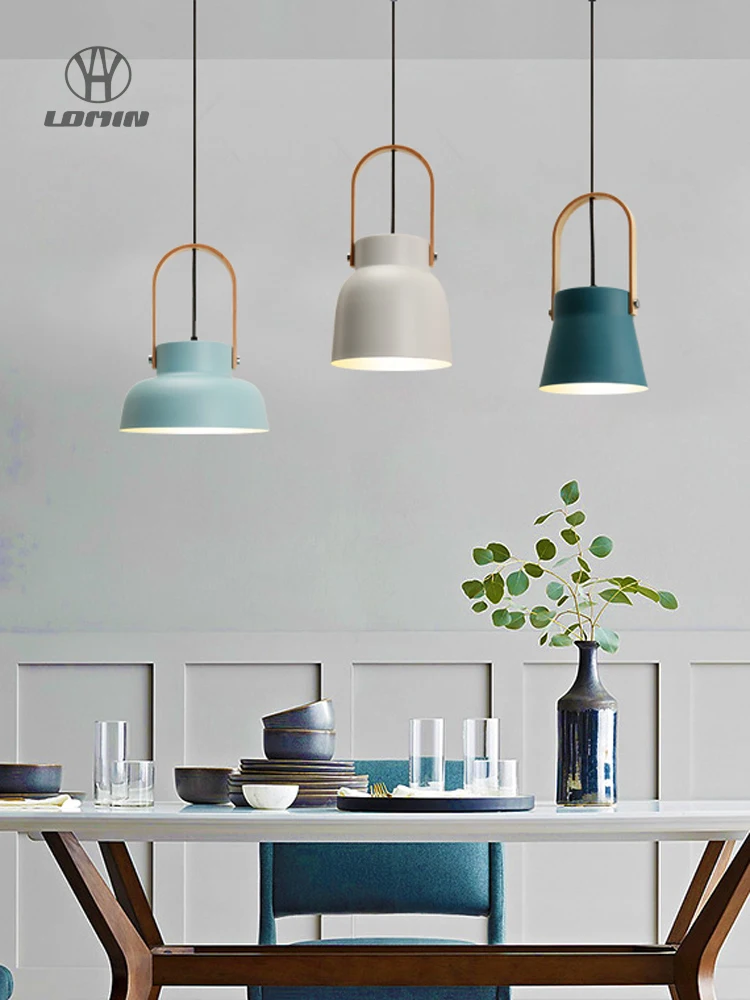 

Modern Macaron Ceiling Pendant Light Iron Ring Hanging Ceiling lamp for Living room Bedroom Bedside Restaurant Lighting Fixture