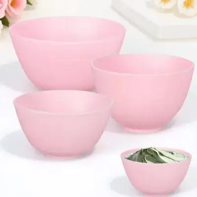 3Pcs Silicone Facial Mask Mixing Bowls Flexible DIY Beauty Salon Mud Mask Stirring Bowls Beauty Salon Bowl DIY Tool Bowl