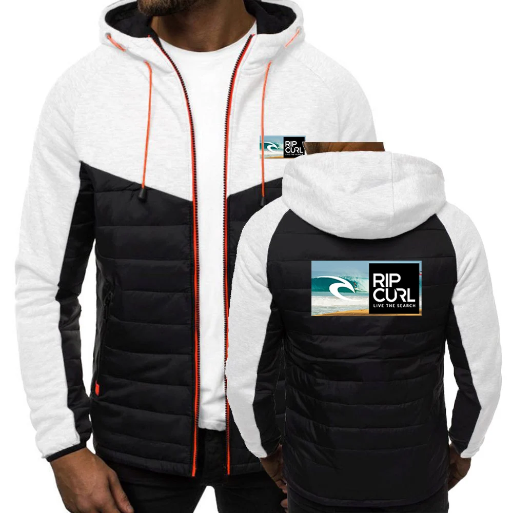 2025 High Street sudaderas con capucha populares primavera y otoño abrigo Casual para hombre Rip Live the Search chaqueta de algodón con estampado de logotipo de belleza Curl