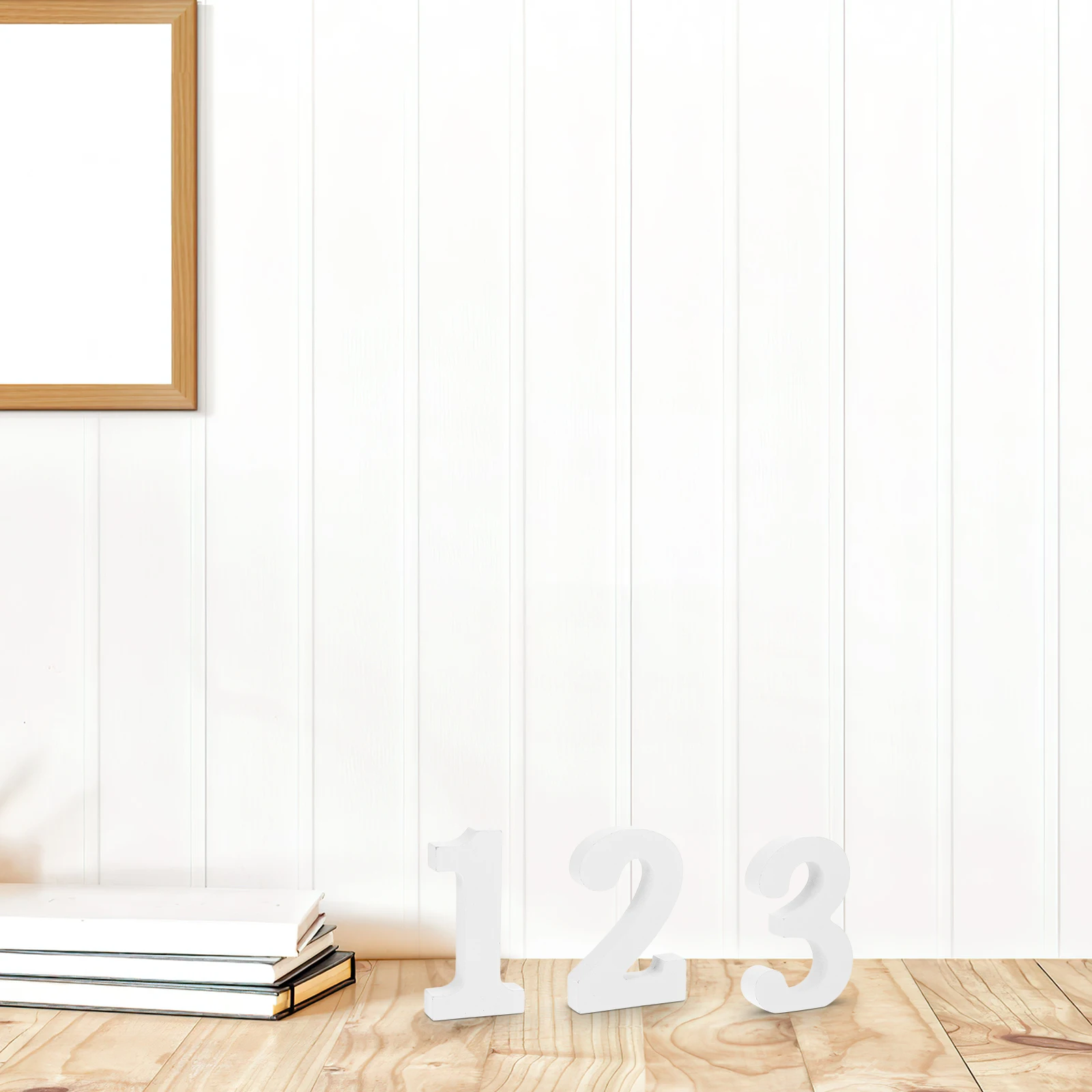 

10Pcs Wooden Number Decoration Blank Unfinished Craft Cutouts for DIY Painting Wall Party Rustic Number Sign Ornament