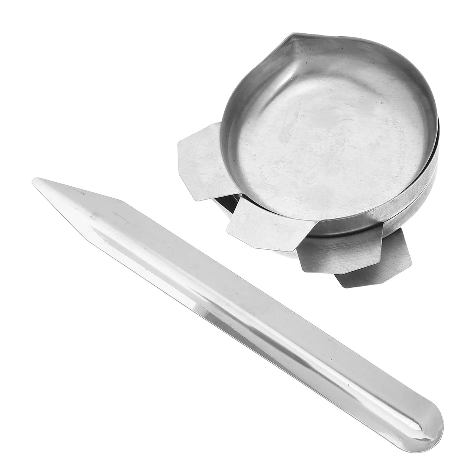 

5Pcs Stainless Steel Weighing Tray Compact Durable Scale Pan for Jewelry Rhinestones Powder Electronic Scale Dish