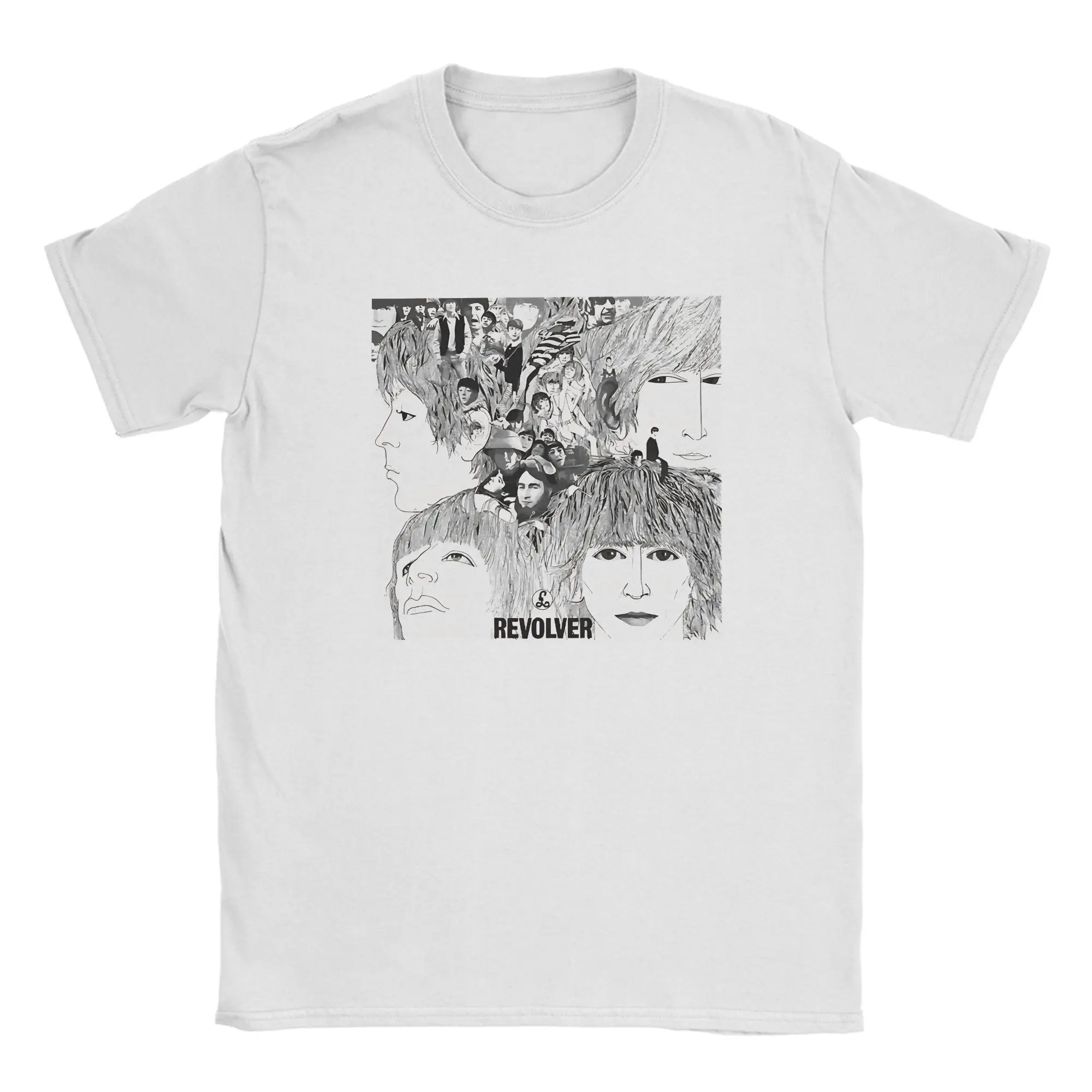 The Beatles Revolver Album T-Shirt Summer Fashion T-Shirts Men Cotton Round Neck Plus Size Top Tees Short Sleeve Streetwear Tops