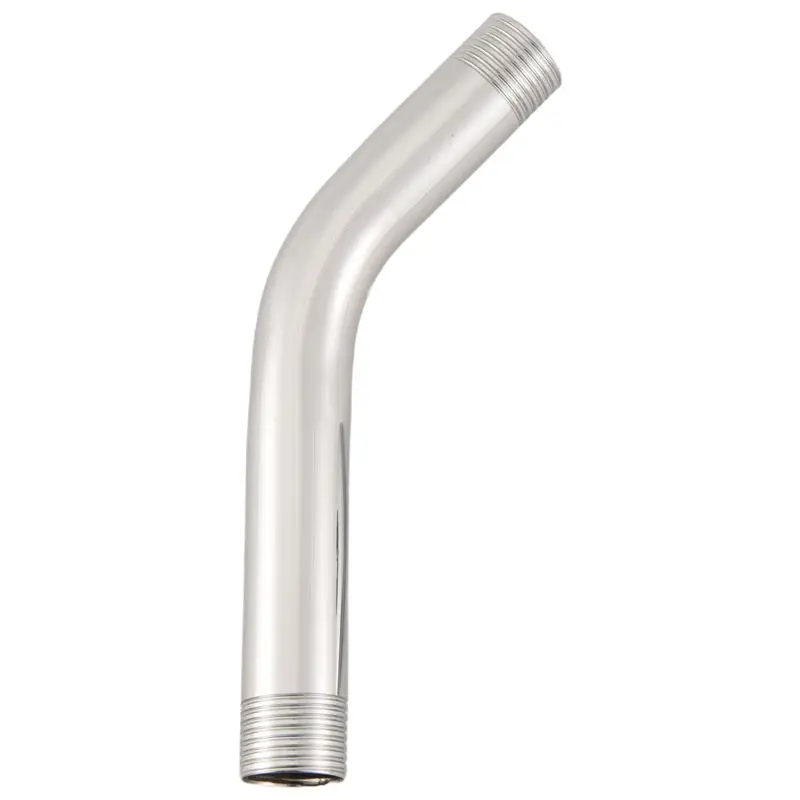 AEE3-G1/2 Inch 15Cm Wall Mounted Stainless Steel Shower Head Extension Angled Shower Arm Extra Pipe