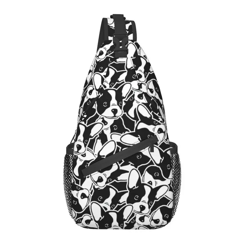 

French Bulldog Pattern Sling Chest Crossbody Bag Men Casual Cute Dog Shoulder Backpack for Traveling