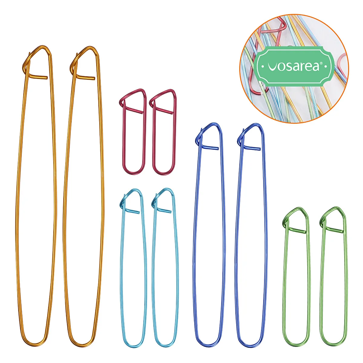 10Pcs Stitch Holders Knitting Yarn Safety Set Assorted Sizes Durable Alloy for Crochet Projects Stitch Holders