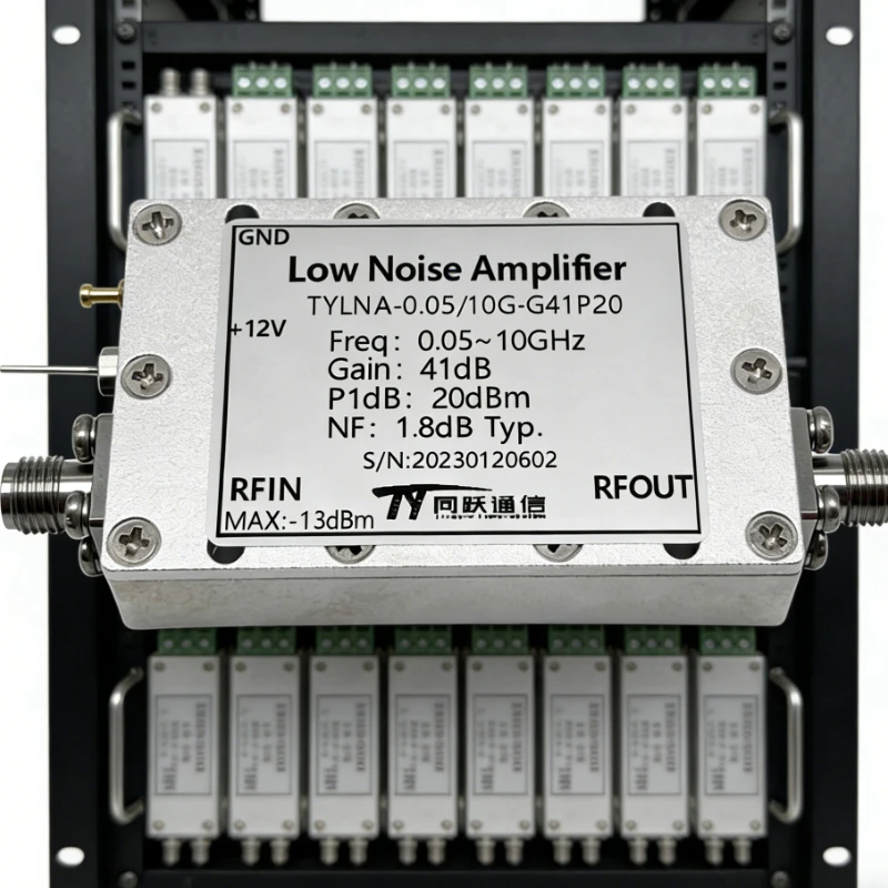 0.05-10GHz RF Low Noise Amplifier LNA Broadband Amplifier, Gain 41dB Power 20dBm