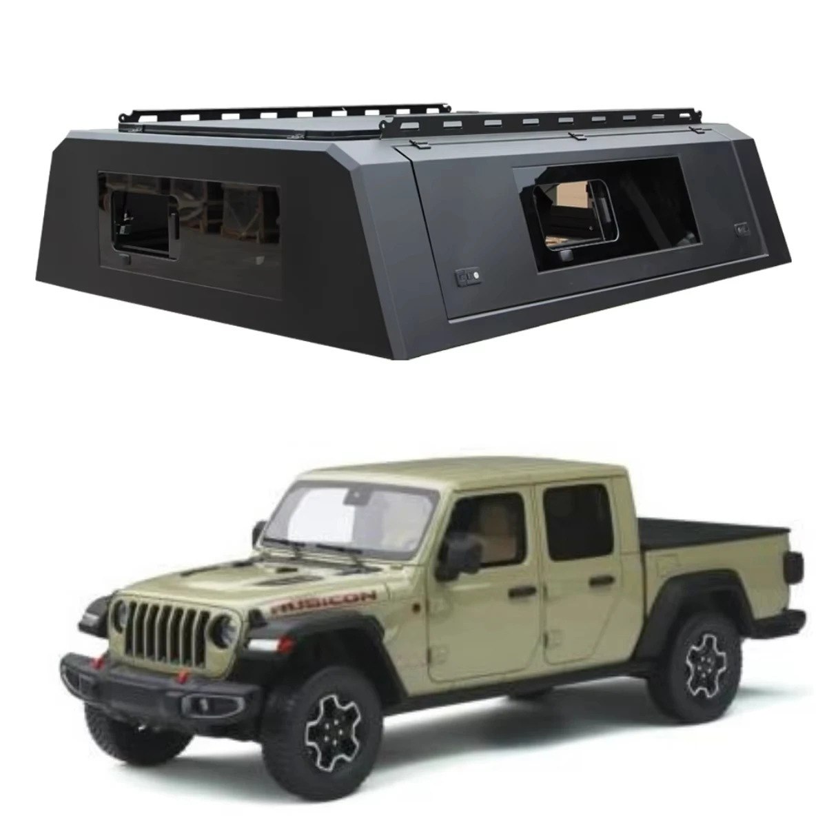 

Customized Hard Aluminum Alloy Truck Bed Canopy Waterproof Gladiator Land Cruiser Pickup Truck Tub Topper Key Lock Sports