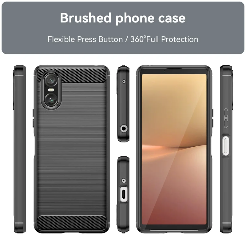 Case For Sony Xperia 10 VI 10VI XQES72 Shockproof Silicone TPU Back Cover Matte Phone Case for Sony Xperia 10 VI 10VI 5G XQ-ES72