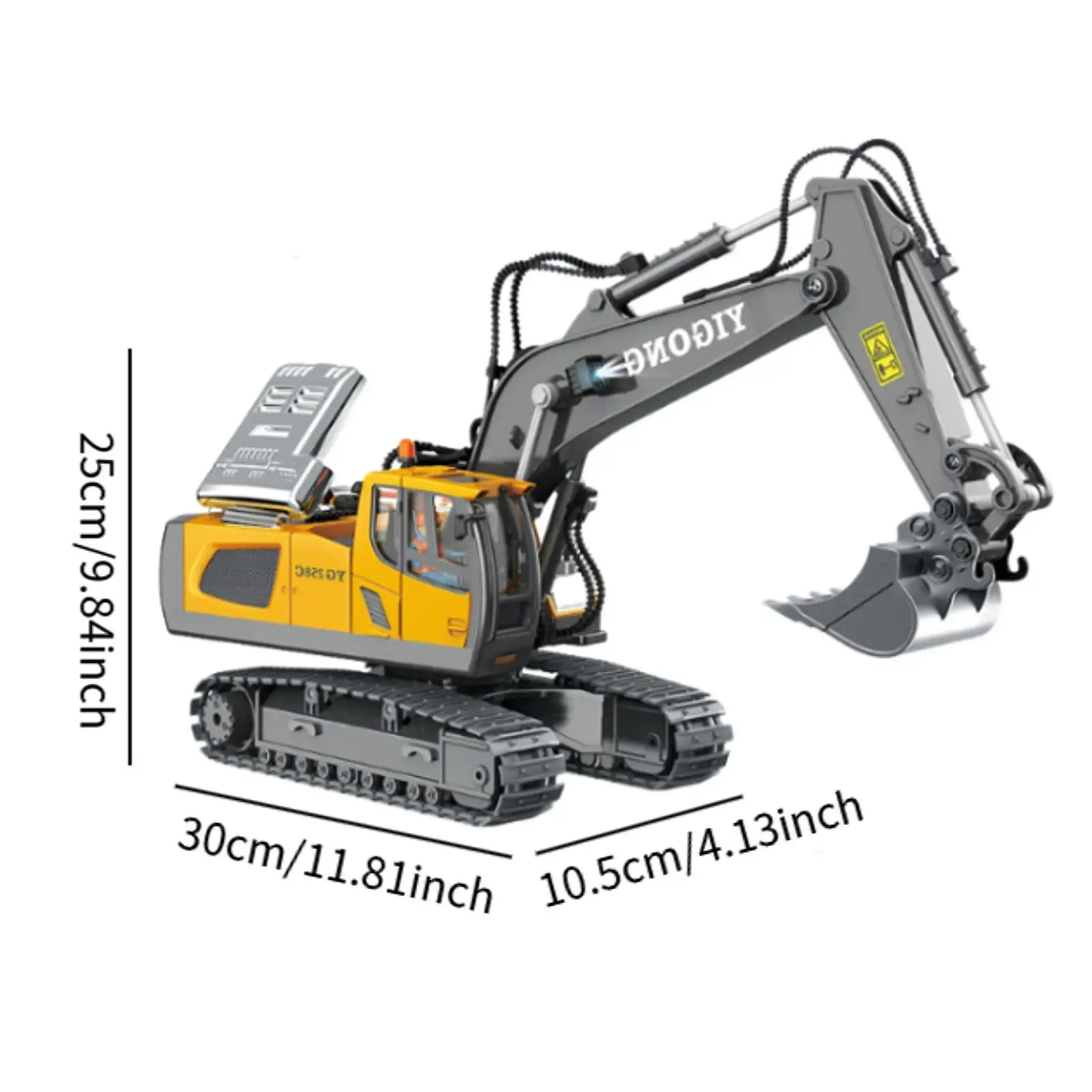 RC Excavator Toy 1/20 2.4G Gift Construction Toy for 3 4 5 6+ Year Old Boys