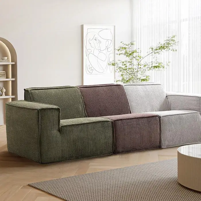 

Hot Sell auf Tiktok Deep Sitting Straight Row Modulare Kombination mit Kompression möbeln Gefüllter Schwamm