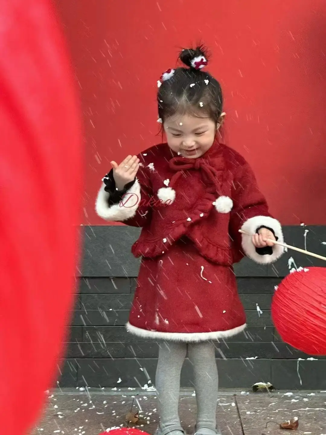 

Зима-Осень, элегантное модное милое повседневное детское платье принцессы, элегантное красное новогоднее пальто, куртка + платье, одежда из 3 предметов для детей