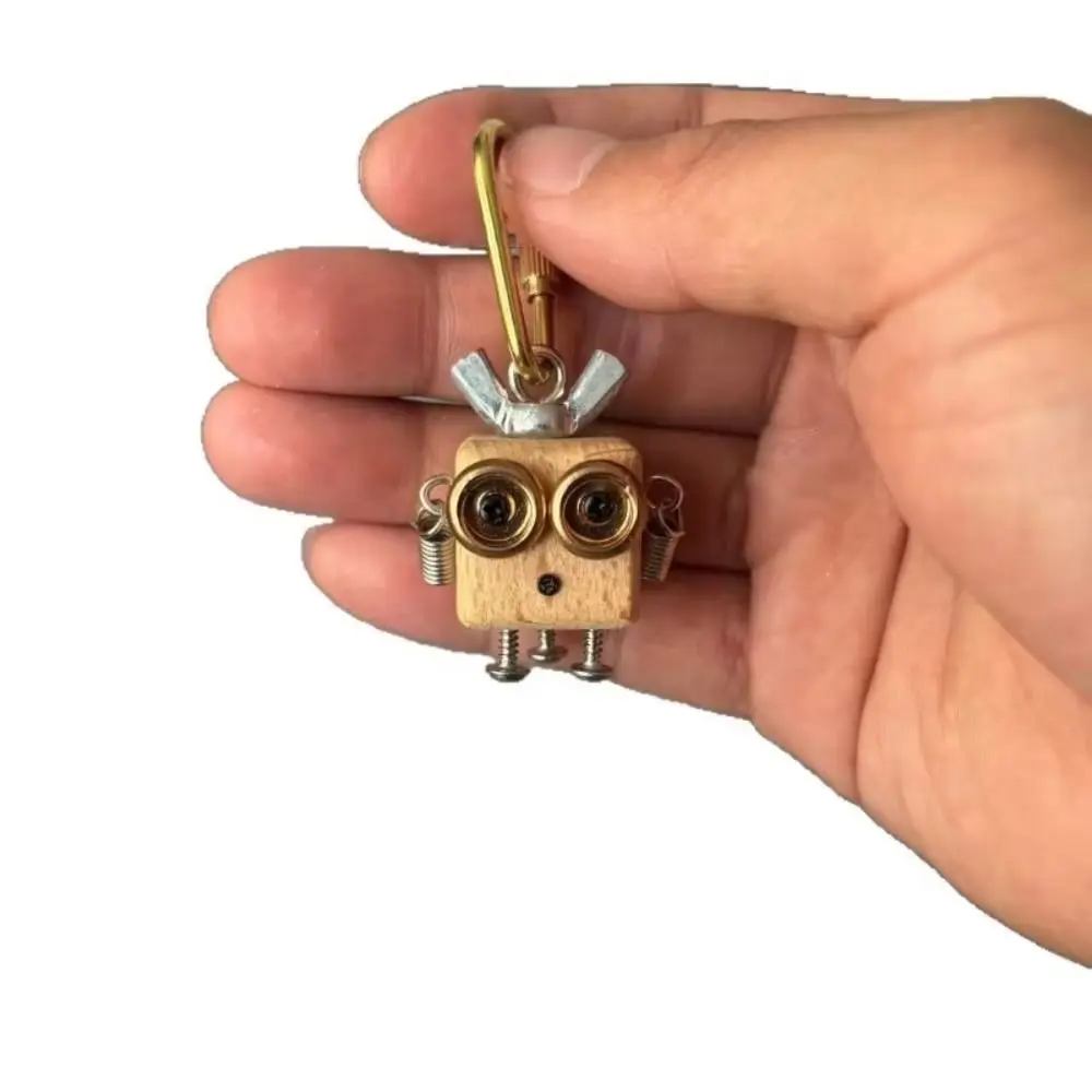 Unique New Robot Pendant Vintage Gold Color Choker Pendant Korean Fashion Charming Keychain Accessories