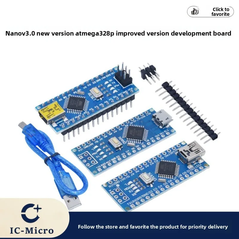 Latest Version Nano V3.0 ATMEGA328PB Improved Development Board USB Cable Microcontroller Engineering Project