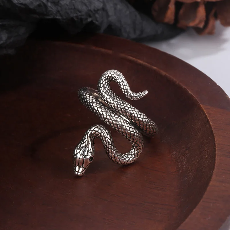 Women's 925 Sterling Silver Adjustable Snake Engagement Ring