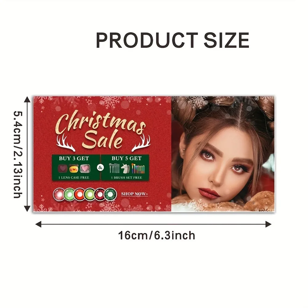 100Pcs Personalized Discount Vouchers 16×5.4cm Glossy Paper Coupons Custom Logo Cards for Retail Marketing Campaigns