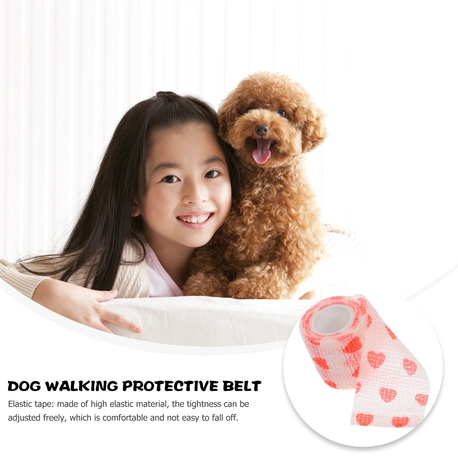 الحيوانات الأليفة الذاتي ضمادة التفاف غير المنسوجة الشريط 5 سنتيمتر عرض 4.5 متر طول الكلب باو ضمادة التفاف القط الضمادات للجروح لا مضغ #5