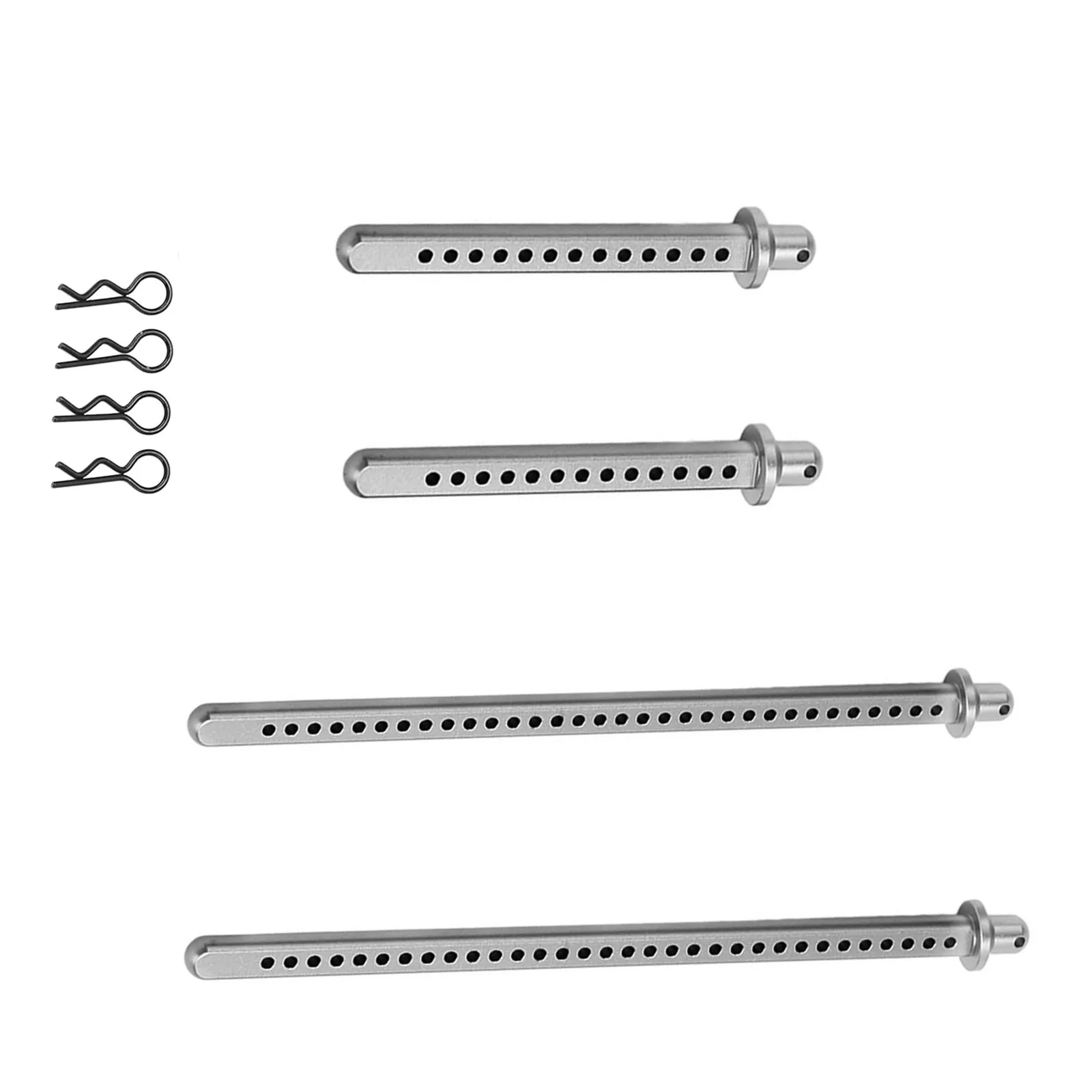 RCXAZ 4 Uds. Juego de postes de cuerpo extendido de Metal montaje de carcasa para 1/10 coche trepador de control remoto Axial SCX10 90046 piezas de mejora