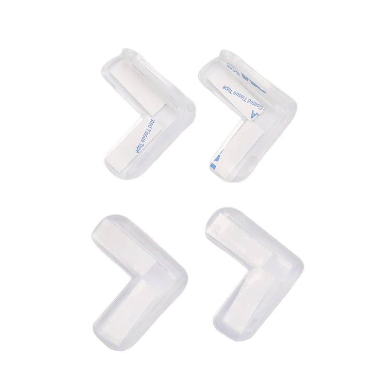 4pcs Transparent Collision Angle，Silicone Baby Safety Protector Furniture Corner Cover Anticollision Edge 4.3cm*4.3cm