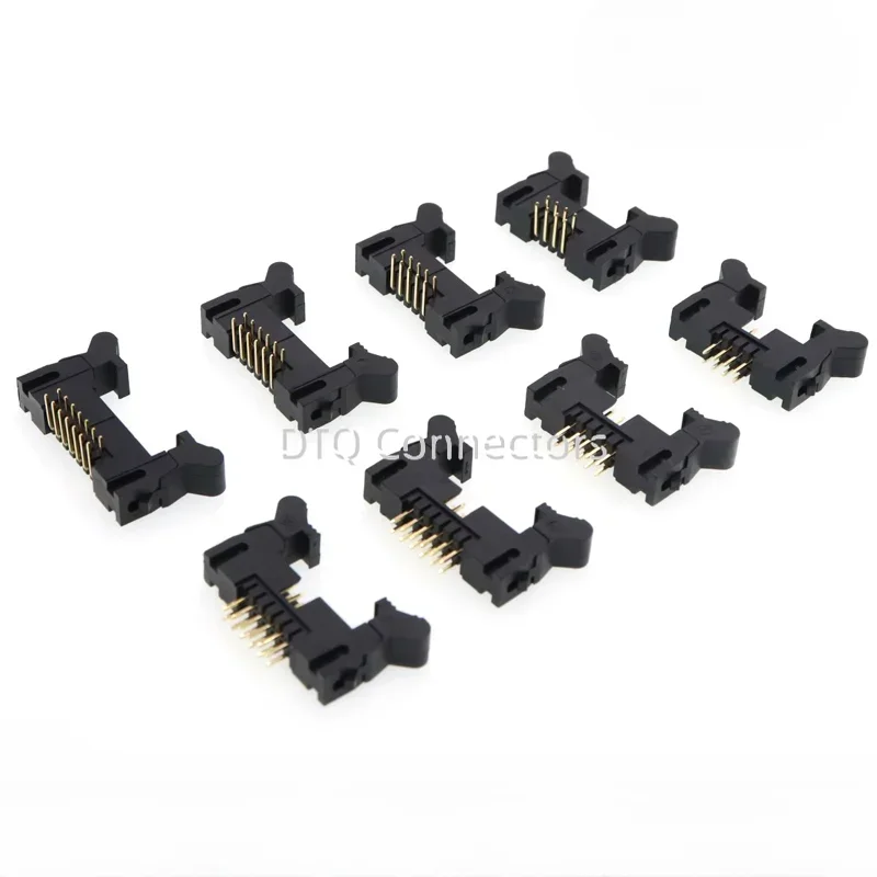 5Pc 2.0mm Pitch DC2 Male IDC Connector Socket Header ISP JTAG With Hook Horn 6P 8P 10P 12P 14P 16P 20P 26P 30P 34P 40P 50P 64Pin