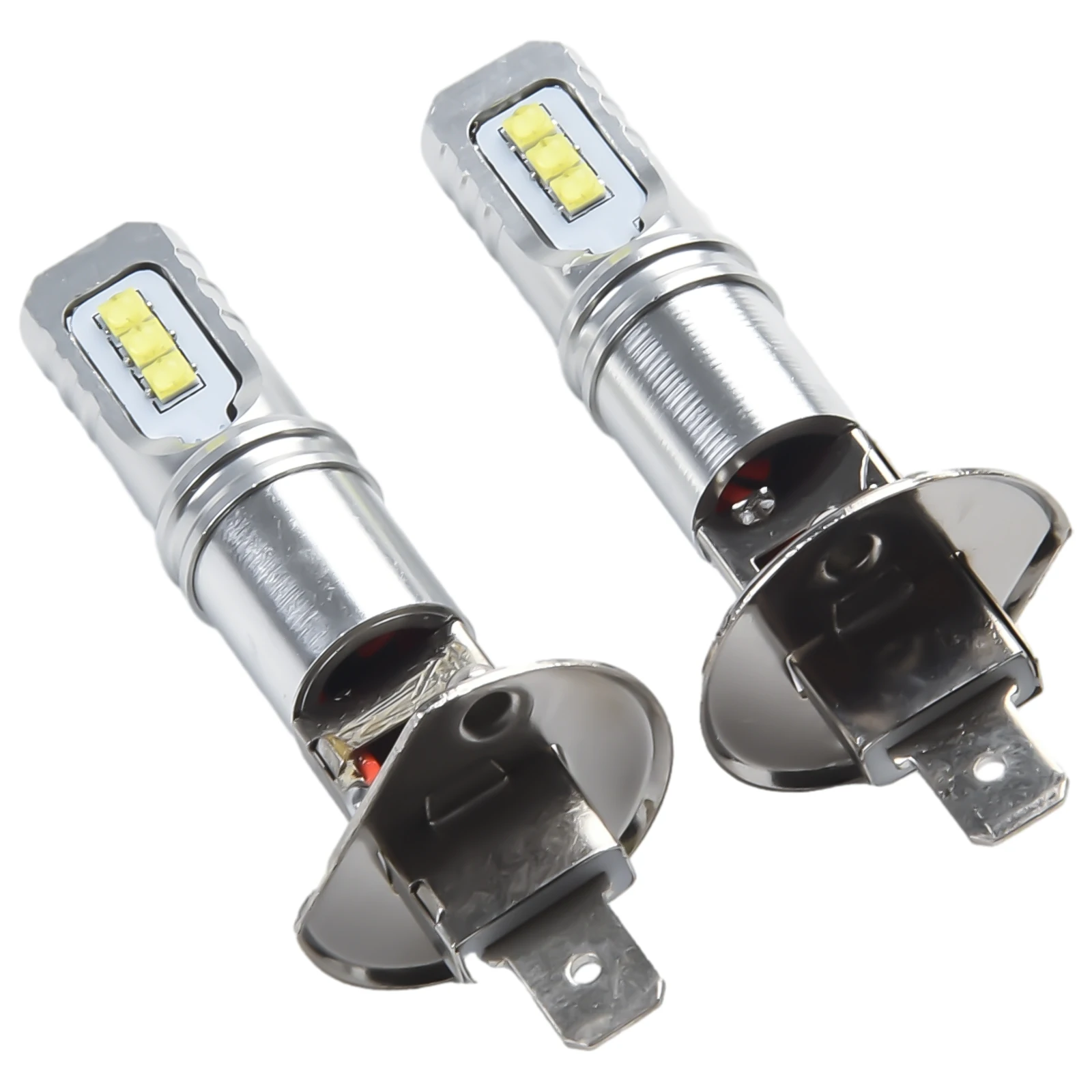 6 LEDs/bulb H1 LED Bulbs 6000K Application High Low Beam Fog Lamp Left Metal Super Bright White DC 12V Easy Installation