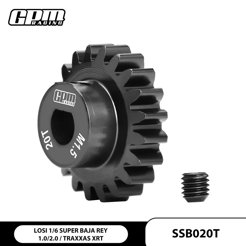 GPM硬化鋼 # 45 モーターギア LOS252079 18T /19T/20T トラクサス 1/6 XRT 8S LOSI 1/6 スーパーバハレイ GVM