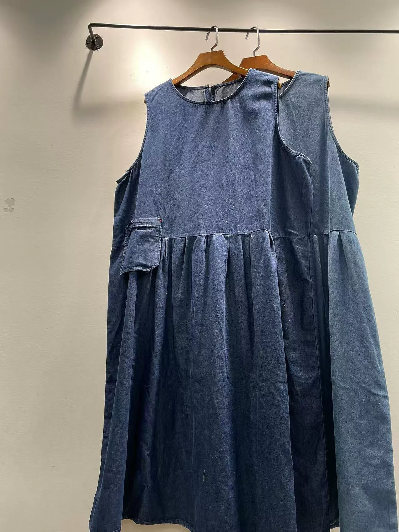 

Джинсовое платье без рукавов в стиле Mori Kei, винтажное, однотонное, А-силуэта, для женщин, весна 2026, повседневное, японская мода