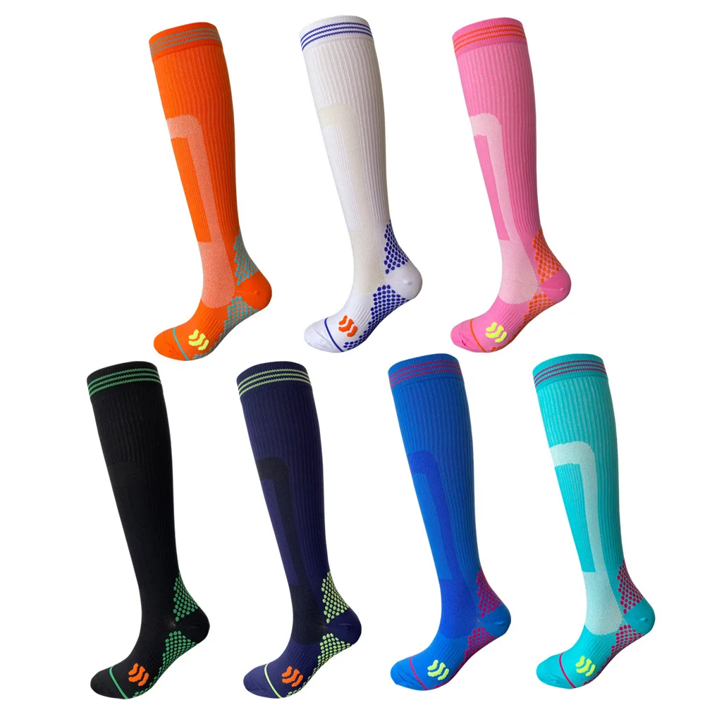 

Sports Compression Socks High Nylon Stockings Men Women Sports Socks Muscle Stockings for Calf Yoga Jump Rope Fitness Running