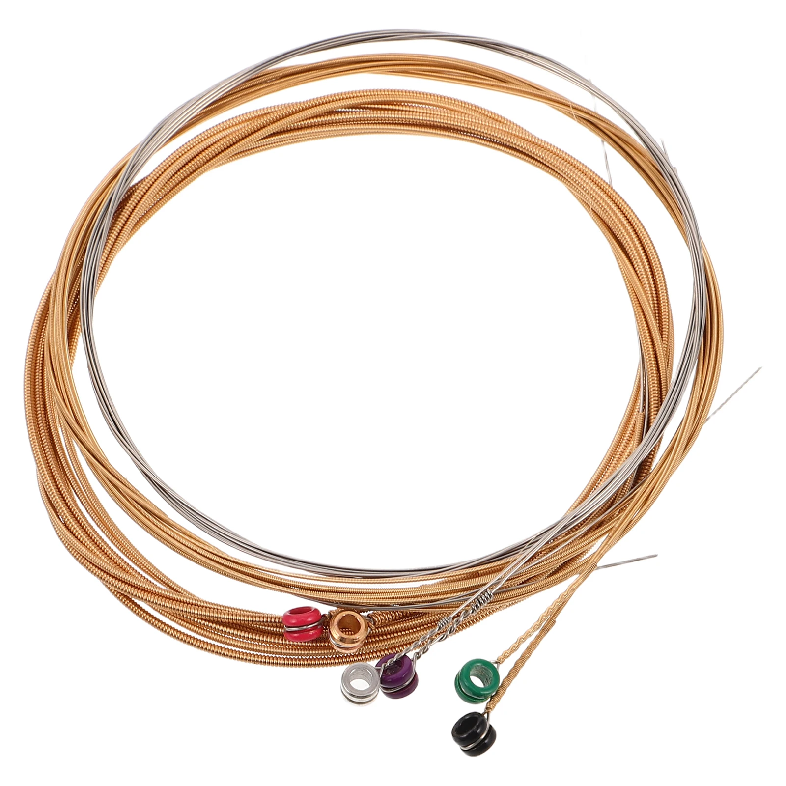 

6 Pcs Acoustic Guitar String Set Folk Strings Beginner Professional Metal Strings Musical Parts Accessories Kit