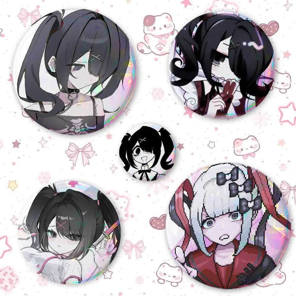 A-ame C-chan Fashion Button Badge Pin Set Cool Anime Game Cartoon Music Design Brooch For Backpack Clothes
