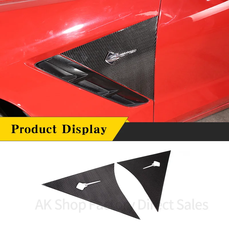 Body Side Fender Decorative Panel Cover Sticker True Carbon Fiber Car Exterior Accessories For Chevrolet Corvette C7 2014-2019