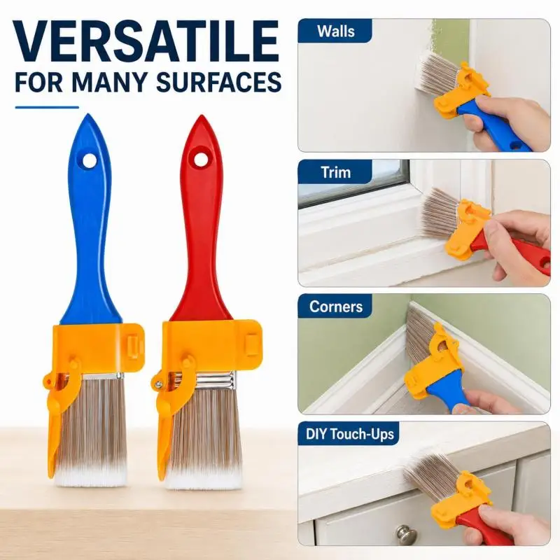 1Pcs Indoor/Outr Handheld Edger Tool With Clean Cut Professional Corner Paint Brush For Walls & Ceilings Latex Paint Accessorie