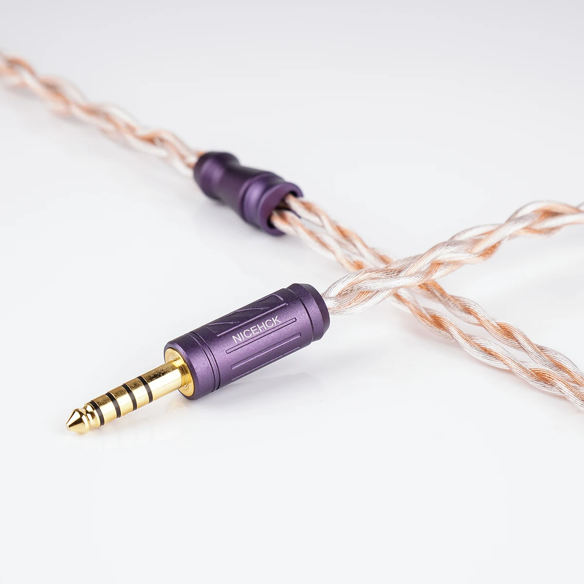 NICEHCK TriSPC HiFi كابل الصوت 7N ثلاثة أنواع الفضة مطلي النحاس سلك صوتي MMCX/2Pin 4.4 مللي متر مطلية بالذهب التوصيل ل NX8 IEM