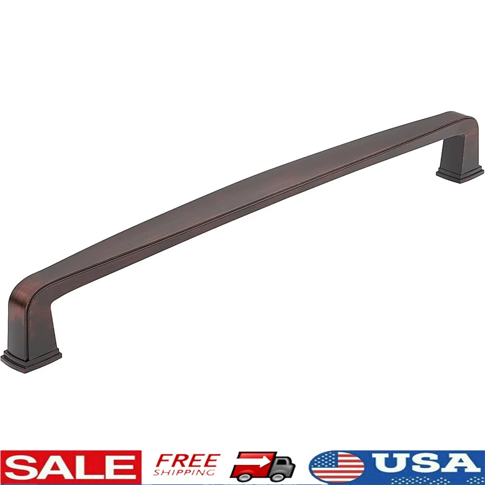 Transitional Cabinet Drawer Handle 192mm Center-to-Center Brushed Oil-Rubbed Bronze Metal Kitchen Bathroom Hardware