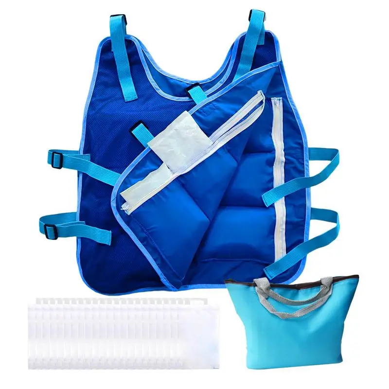 

Летняя охлаждающая ледяная куртка Охлаждающий прохладный ледяной жилет Летняя охлаждающая охлаждающая одежда от солнечного удара для защиты от высоких температур