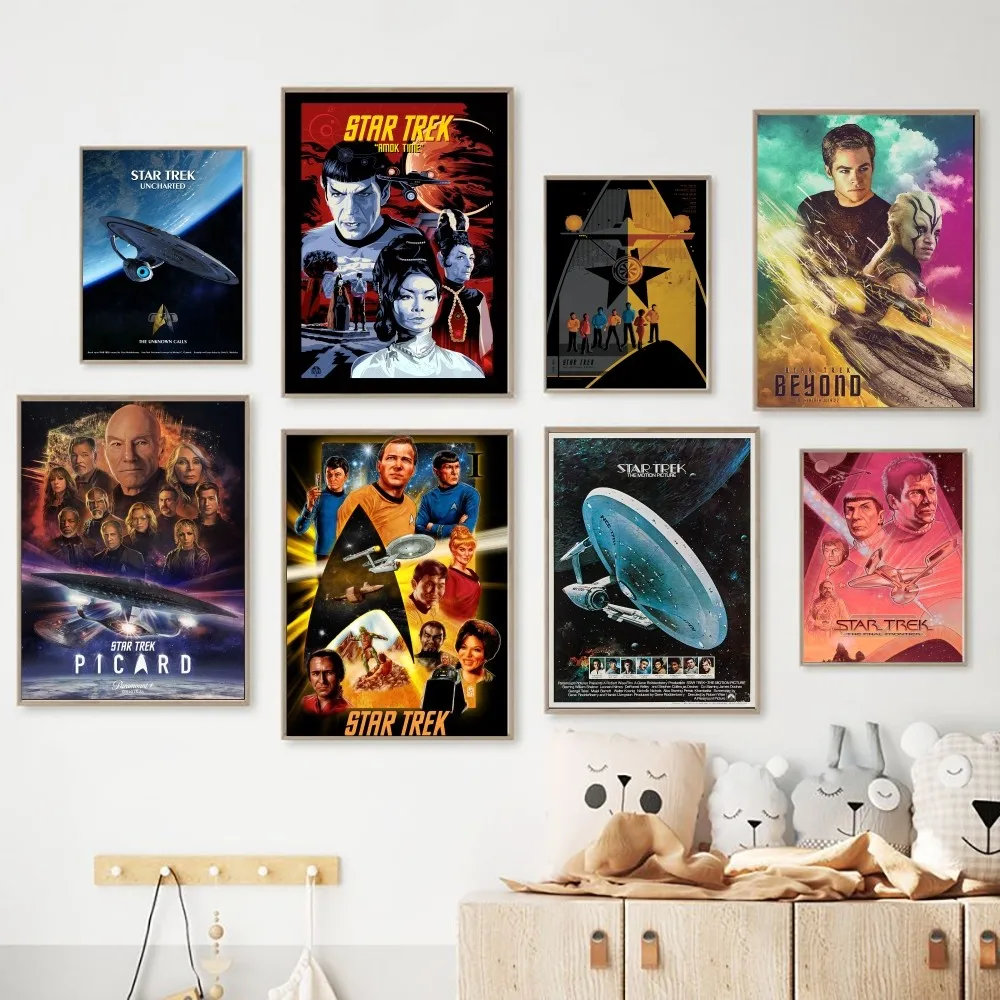 TV S-Star T-Trek Poster No Framed Poster Kraft Club Bar Paper Vintage Poster Wall Art Painting Bedroom Study Stickers