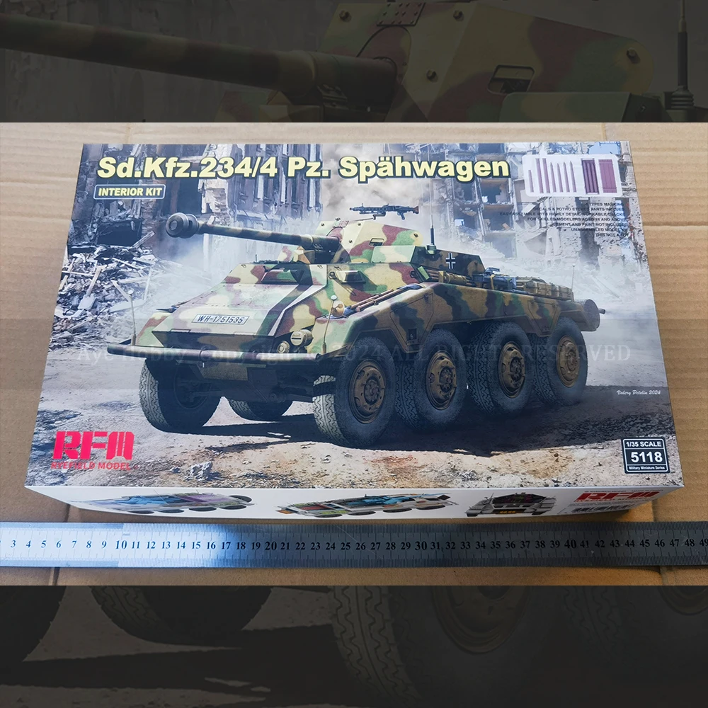 w/Fully Interior [Ryefield Model] RFM RM-5118/2076/2077 1/35 Sd.Kfz.234/4 Pz.Spähwagen (Plastic Model Kit)