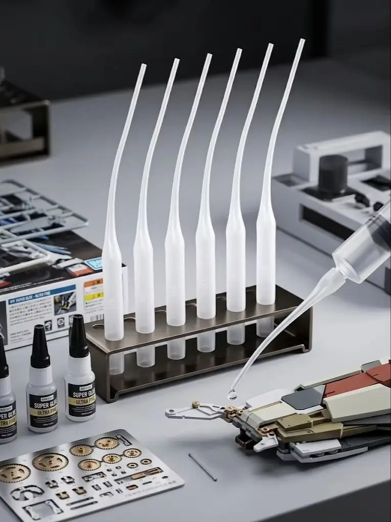 50 szt. Mikro Końcówki do Kleju Precyzyjny Aplikator Przedłużka Dyszy Dozownik Kleju Super Glue Rurka DIY Rękodzieło Modelarstwo Narzędzie do Hobby — zdjęcie 2