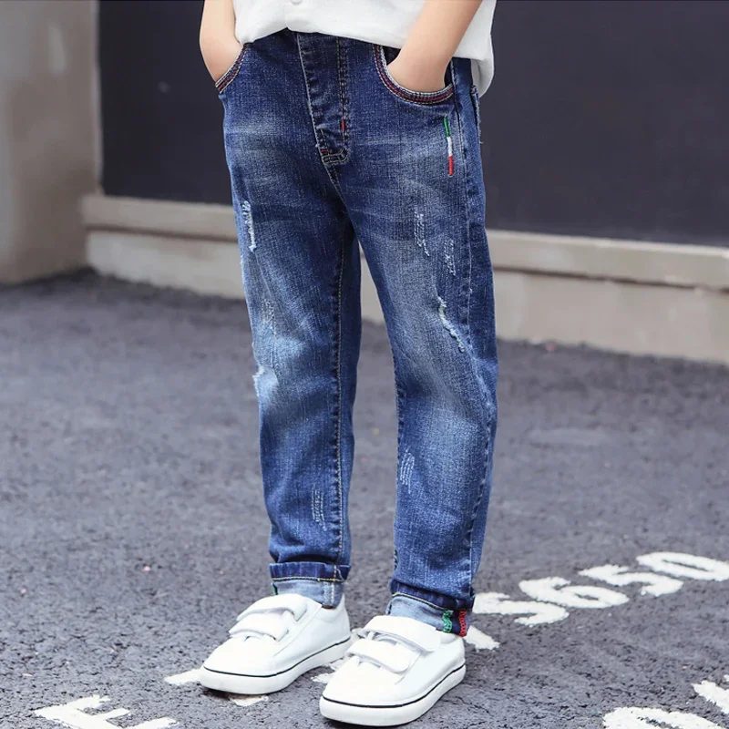 IENENS Kids Boys Clothes Jeans Pants Children Wears Denim Clothing Infant Baby Trousers Bottoms 4 5 6 7 8 9 10 11 Years