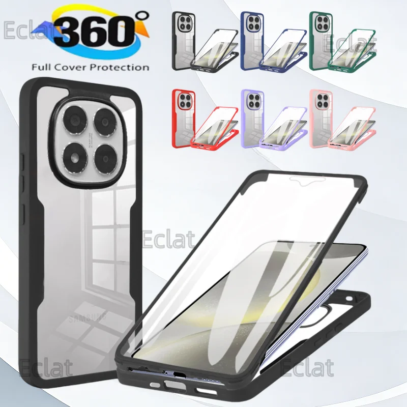 

360 Full Protection Case For POCO X8 Pro Max X8Pro 5G Clear Screen With Silicone Bumper TPU+PC Back Cover For X8ProMax Fundas
